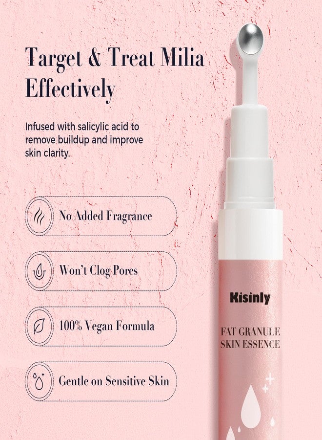 Kisinly Milia Remover for Eye & Face, Milia Spot Treatment Serum with Salicylic Acid,Milia Acne Cream - Image 2